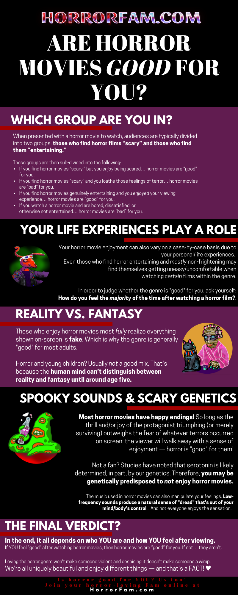 Are Horror movies Good for you INFOGRAPHIC