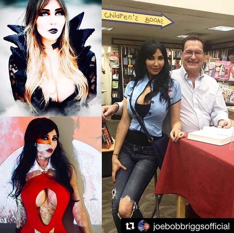 The photo collage Joe Bob Briggs shared on his official Instagram when he announced he'd chosen Diana Prince as his new Mail Girl!