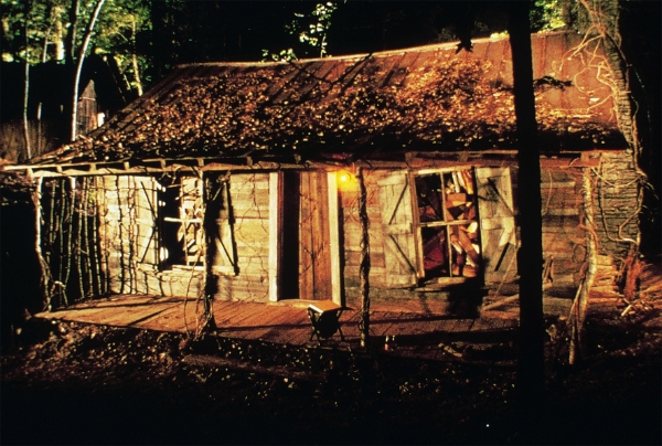 Log cabin in Evil Dead II