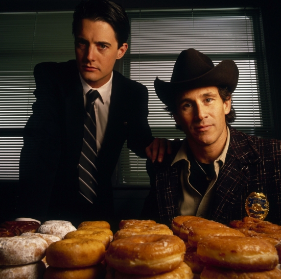 Cooper and Truman in Twin Peaks. And a lot of doughnuts!