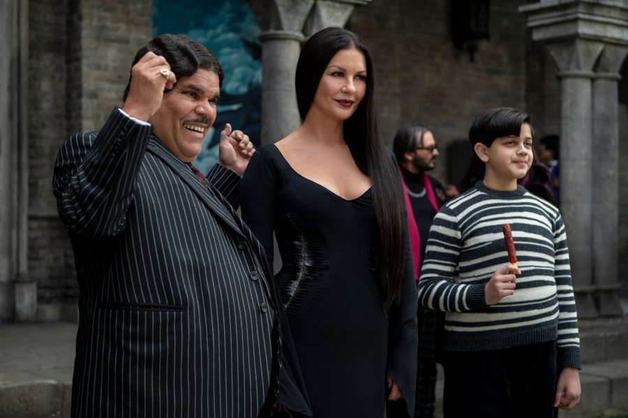 Luis Guzman Catherine Zeta Jones Isaac Ordonez Wednesday 2022 cast