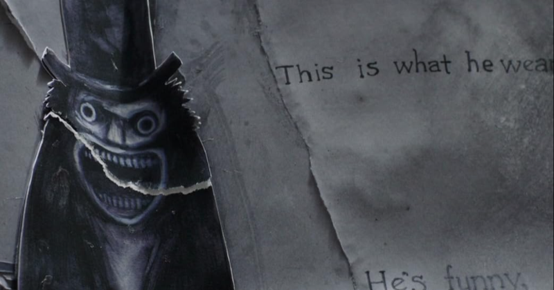the babadook in his iconic stovepipe top hat
