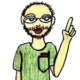 A drawing of Rob Tharp / Robert Tharp that his daughter Lauren Tharp Spear did when they were both much younger.