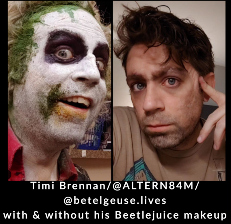 Beetlejuice performer Timi Brennan altern84m