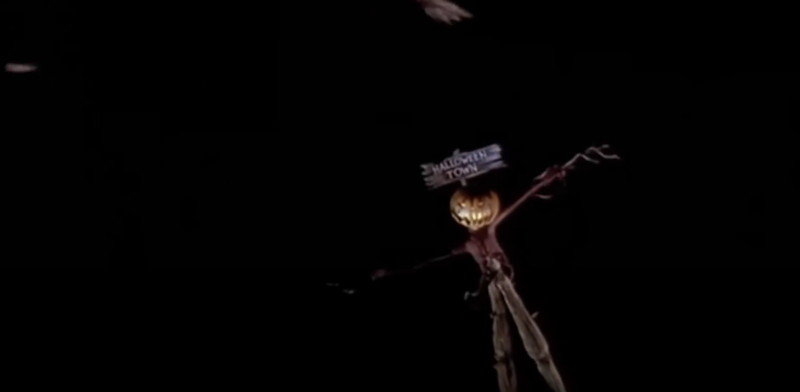 nightmare before christmas opening scene scarecrow