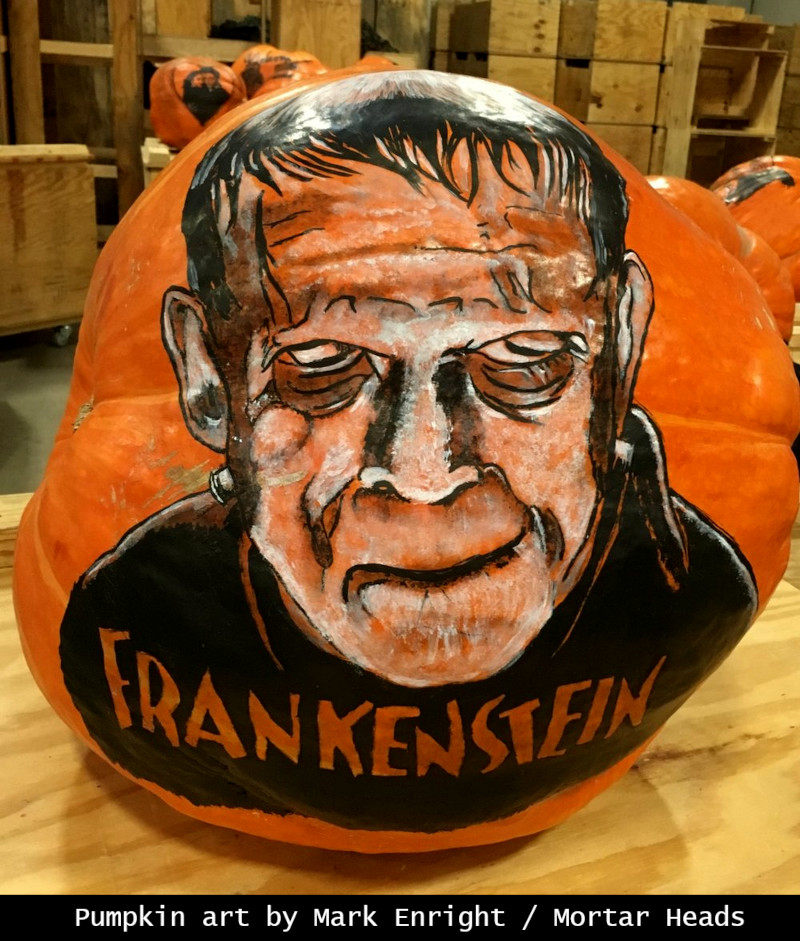 Frankenstein pumpkin by Mark Enright