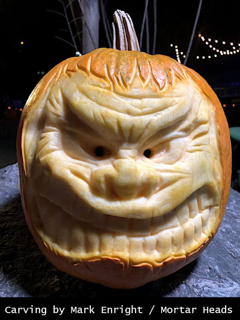 Madballs Style Gorilla pumpkin carving by Mark Enright Mortar Heads