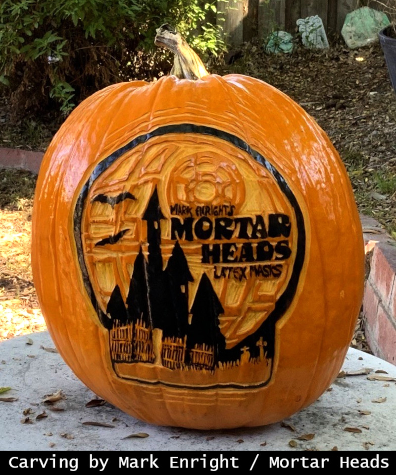 Mortar Heads logo pumpkin