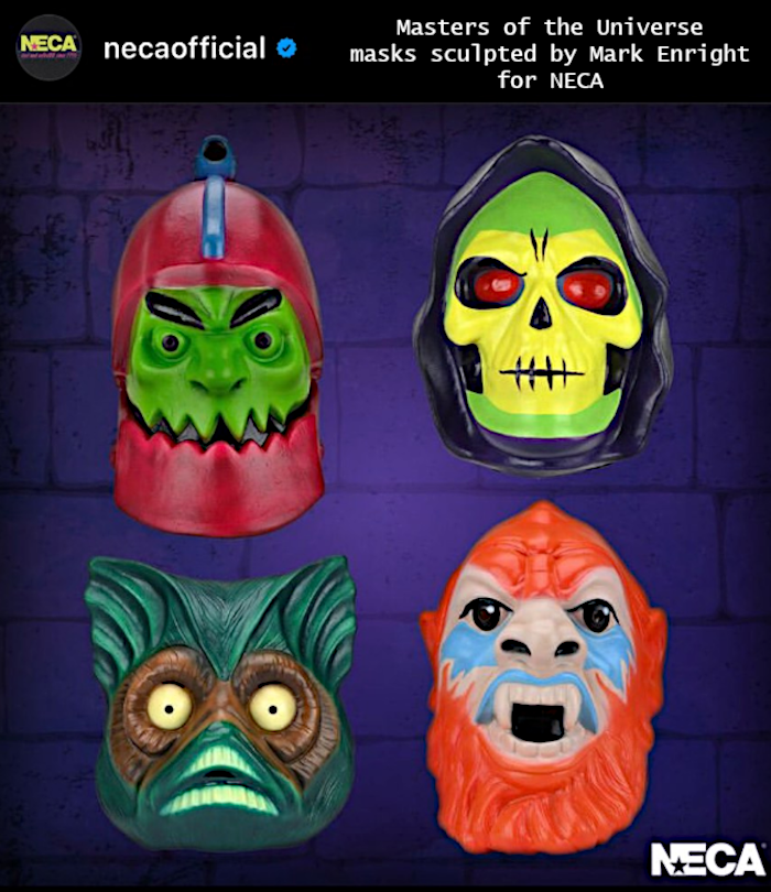 Neca Official masters of the universe halloween masks by Mark Enright