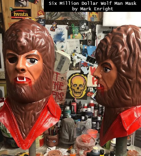 Six Million Dollar WOLF man Mark Enright masks