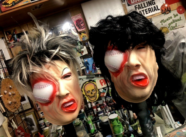 eye sore baseball themed halloween mask mortar heads