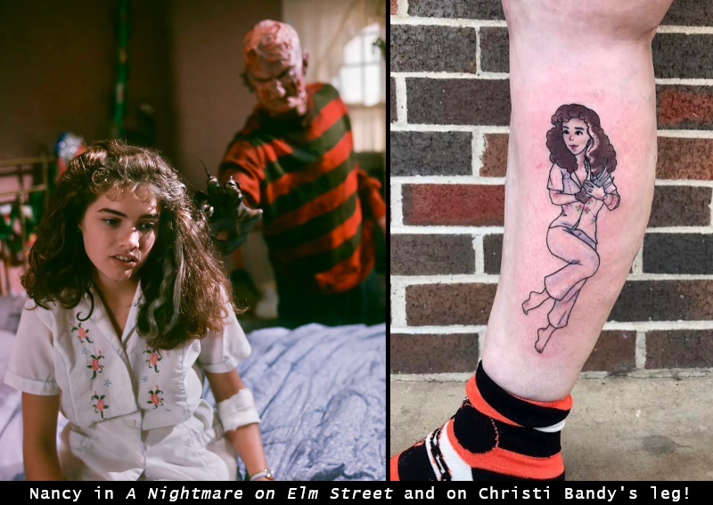 Nancy Thompson A Nightmare On Elm Street tattoo - HorrorFam.com Nancy Thompson A Nightmare On Elm Street tattoo