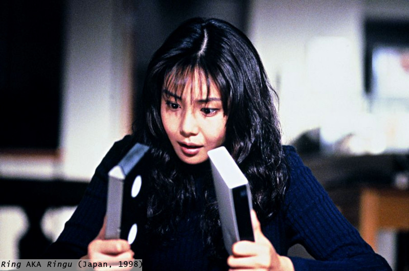 Koji Sozuki wrote Ringu - pictured: actress Nanako Matsushima in a scene from the 1998 film.