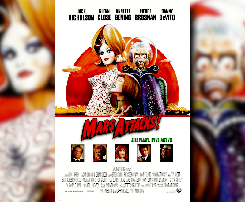 Tim Burton Mars Attacks B Movie satire horror