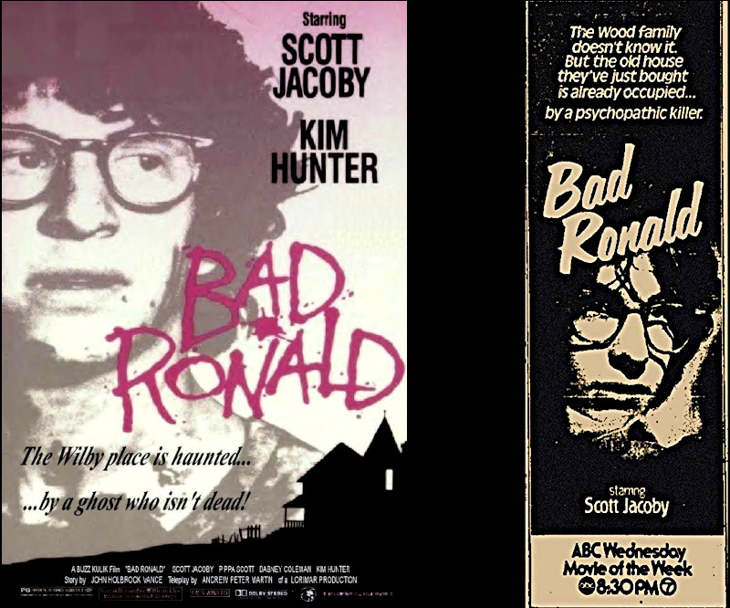 Scott Jacoby as Bad Ronald 1974 TV horror movie