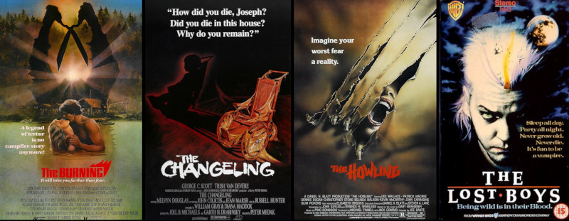 11 horror vhs covers the burning changling howling lost boys