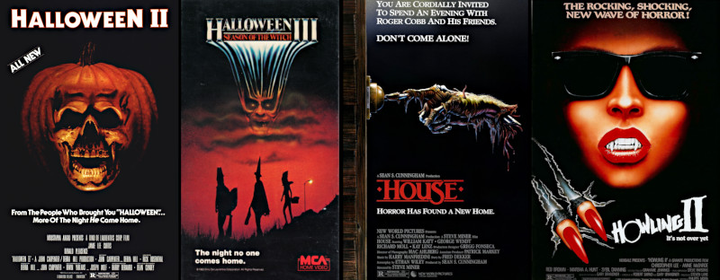 6 horror vhs covers halloween house howling 2